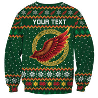 Personalized Montgomeryshire Wales Christmas Sweatshirt Celtic Red Wing Cymru Heritage - Wonder Print Shop