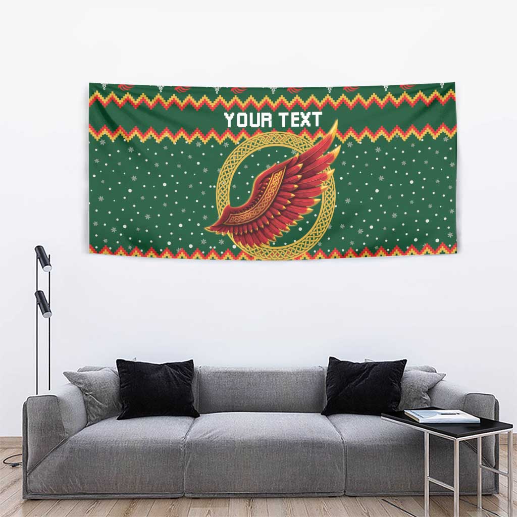 Personalized Montgomeryshire Wales Christmas Tapestry Celtic Red Wing Cymru Heritage - Wonder Print Shop