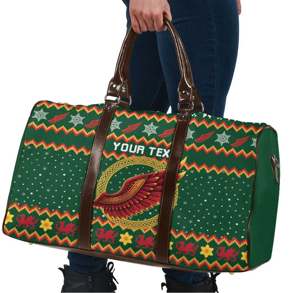 Personalized Montgomeryshire Wales Christmas Travel Bag Celtic Red Wing Cymru Heritage - Wonder Print Shop