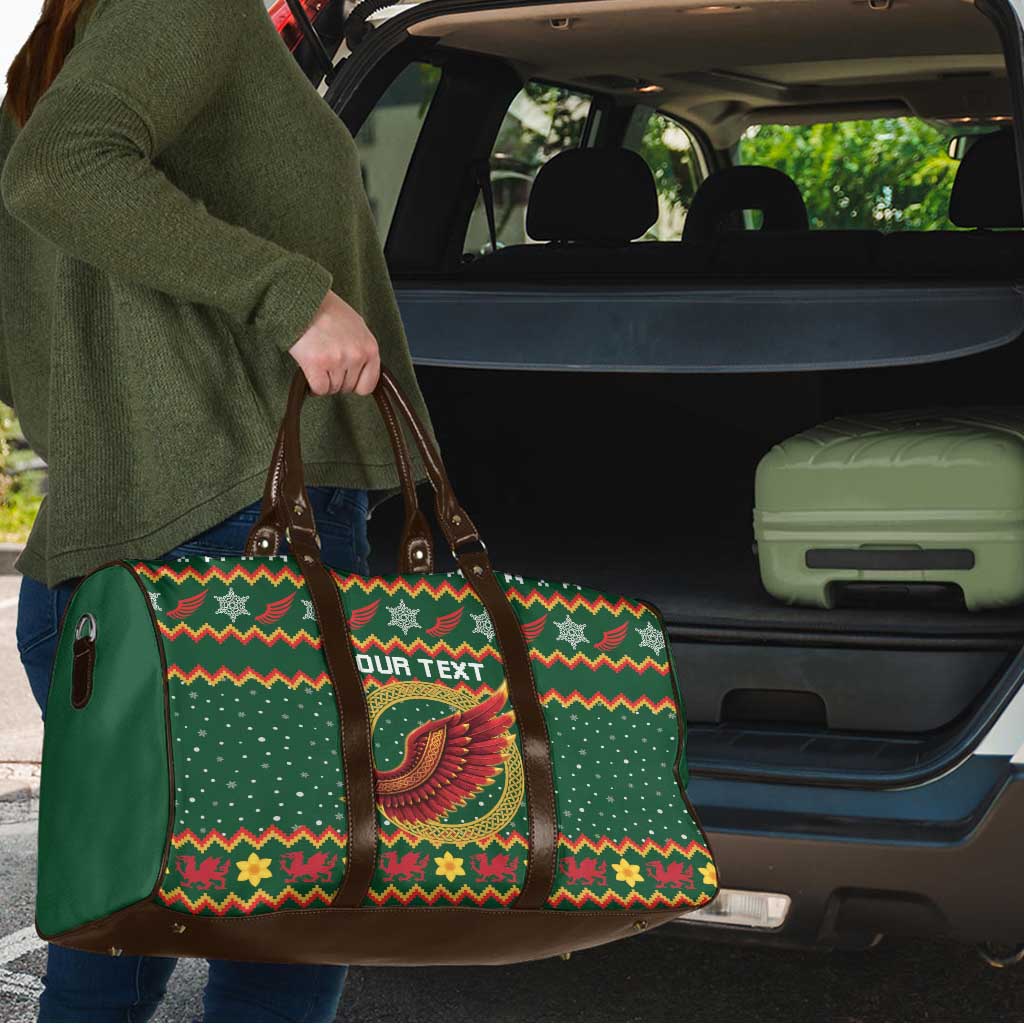 Personalized Montgomeryshire Wales Christmas Travel Bag Celtic Red Wing Cymru Heritage - Wonder Print Shop