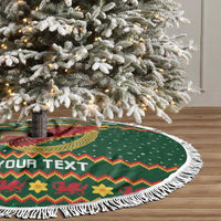 Personalized Montgomeryshire Wales Christmas Tree Skirt Celtic Red Wing Cymru Heritage - Wonder Print Shop
