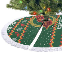 Personalized Montgomeryshire Wales Christmas Tree Skirt Celtic Red Wing Cymru Heritage - Wonder Print Shop