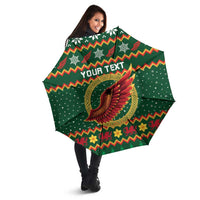 Personalized Montgomeryshire Wales Christmas Umbrella Celtic Red Wing Cymru Heritage - Wonder Print Shop