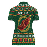 Personalized Montgomeryshire Wales Christmas Women Polo Shirt Celtic Red Wing Cymru Heritage - Wonder Print Shop