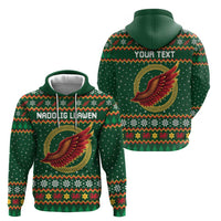 Personalized Montgomeryshire Wales Christmas Zip Hoodie Celtic Red Wing Cymru Heritage - Wonder Print Shop