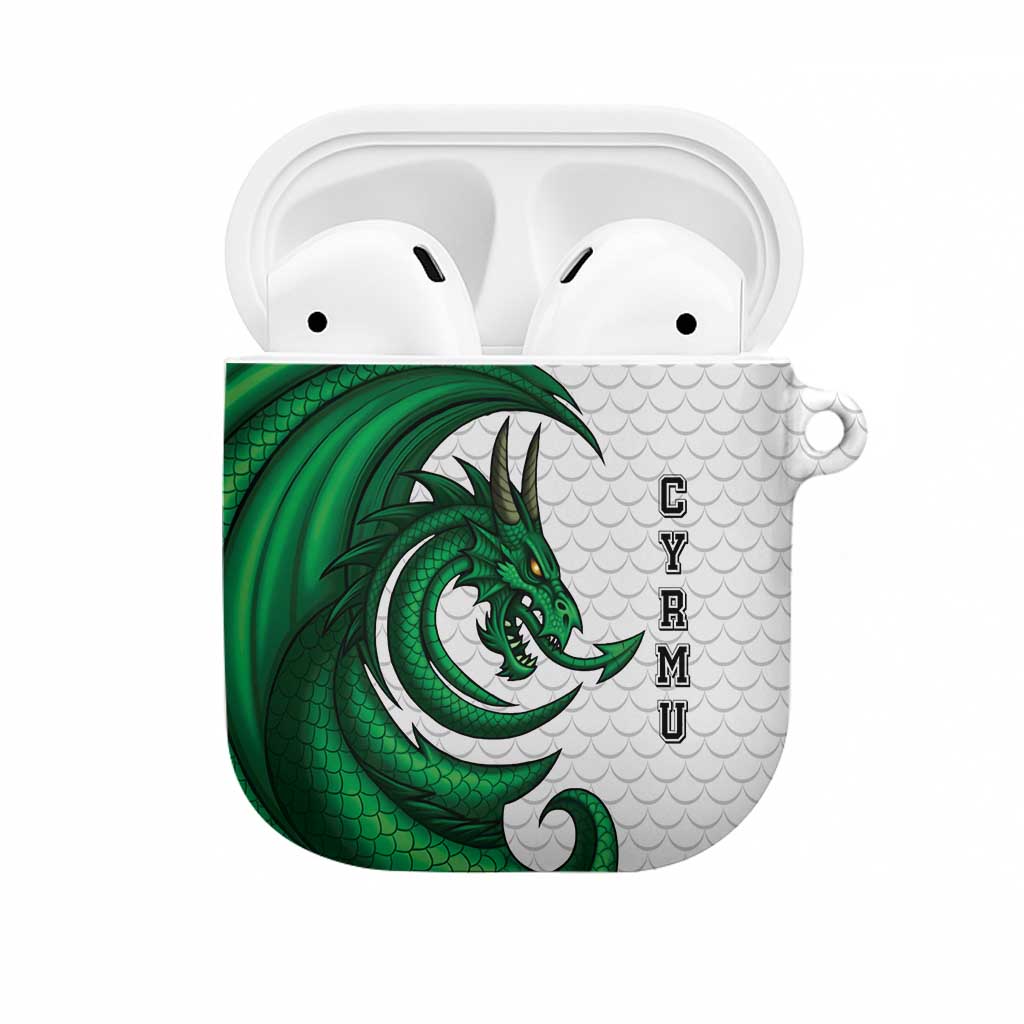 Wales Celtic Dragon AirPods Case Welsh Mythic Green Dragon - Wonder Print Shop