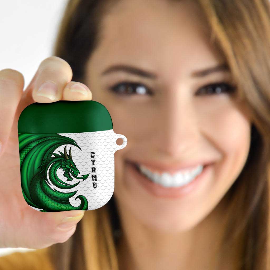 Wales Celtic Dragon AirPods Case Welsh Mythic Green Dragon - Wonder Print Shop