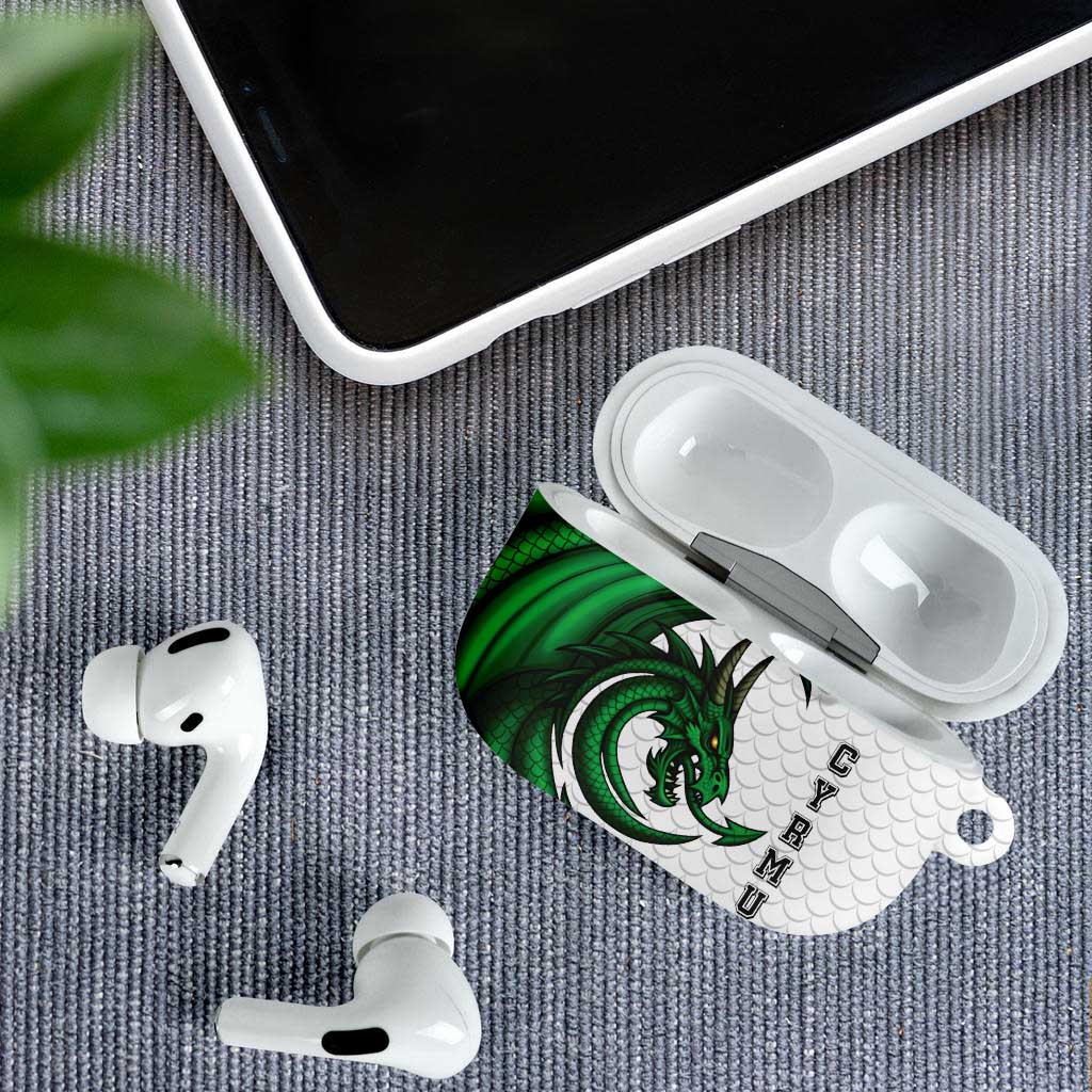 Wales Celtic Dragon AirPods Case Welsh Mythic Green Dragon - Wonder Print Shop