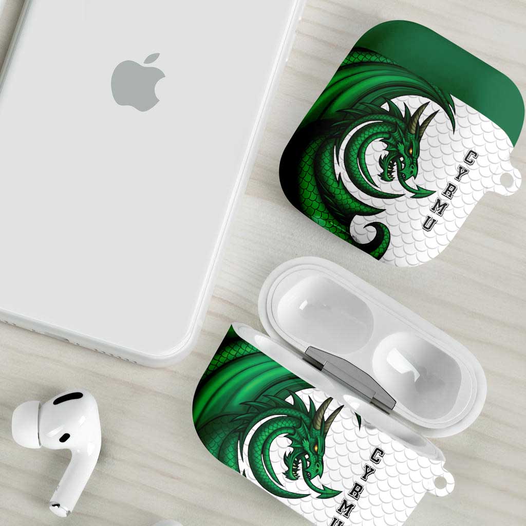 Wales Celtic Dragon AirPods Case Welsh Mythic Green Dragon - Wonder Print Shop