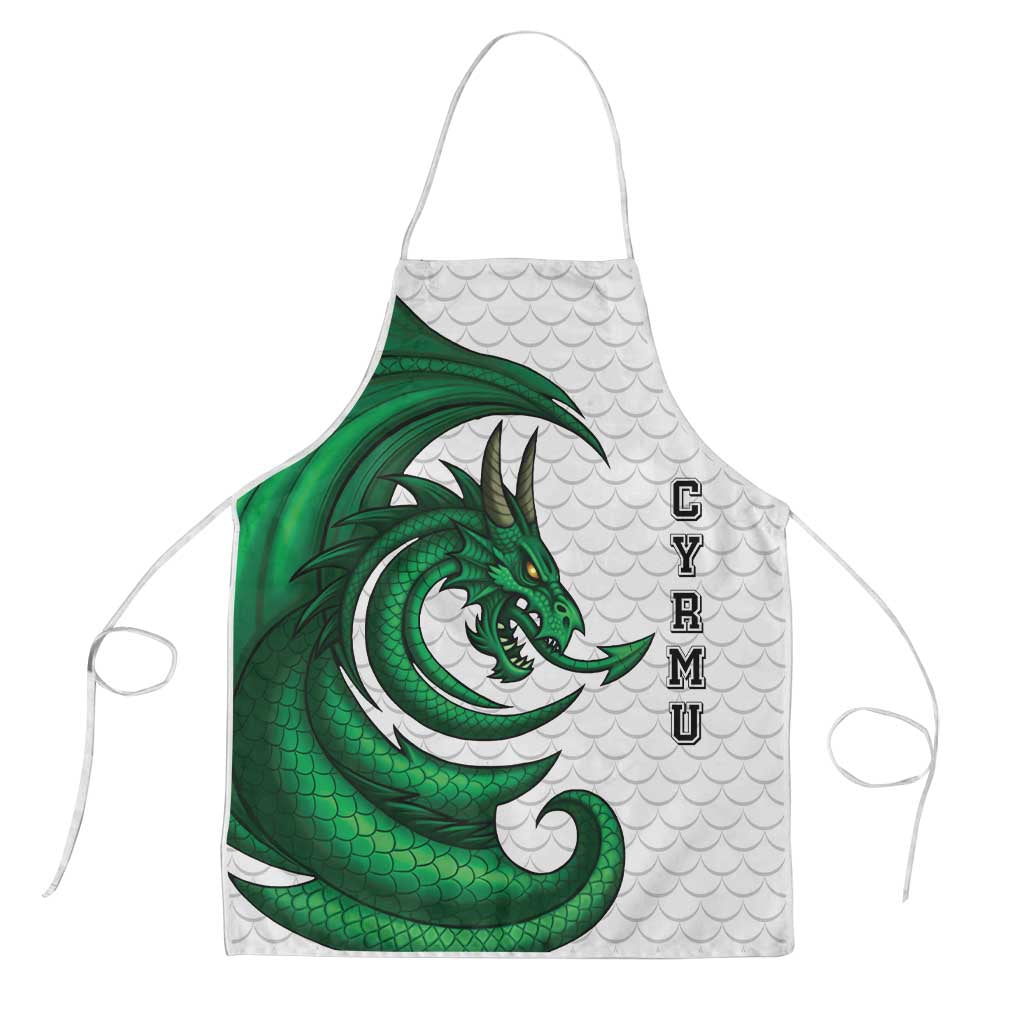 Wales Celtic Dragon Apron Welsh Mythic Green Dragon - Wonder Print Shop