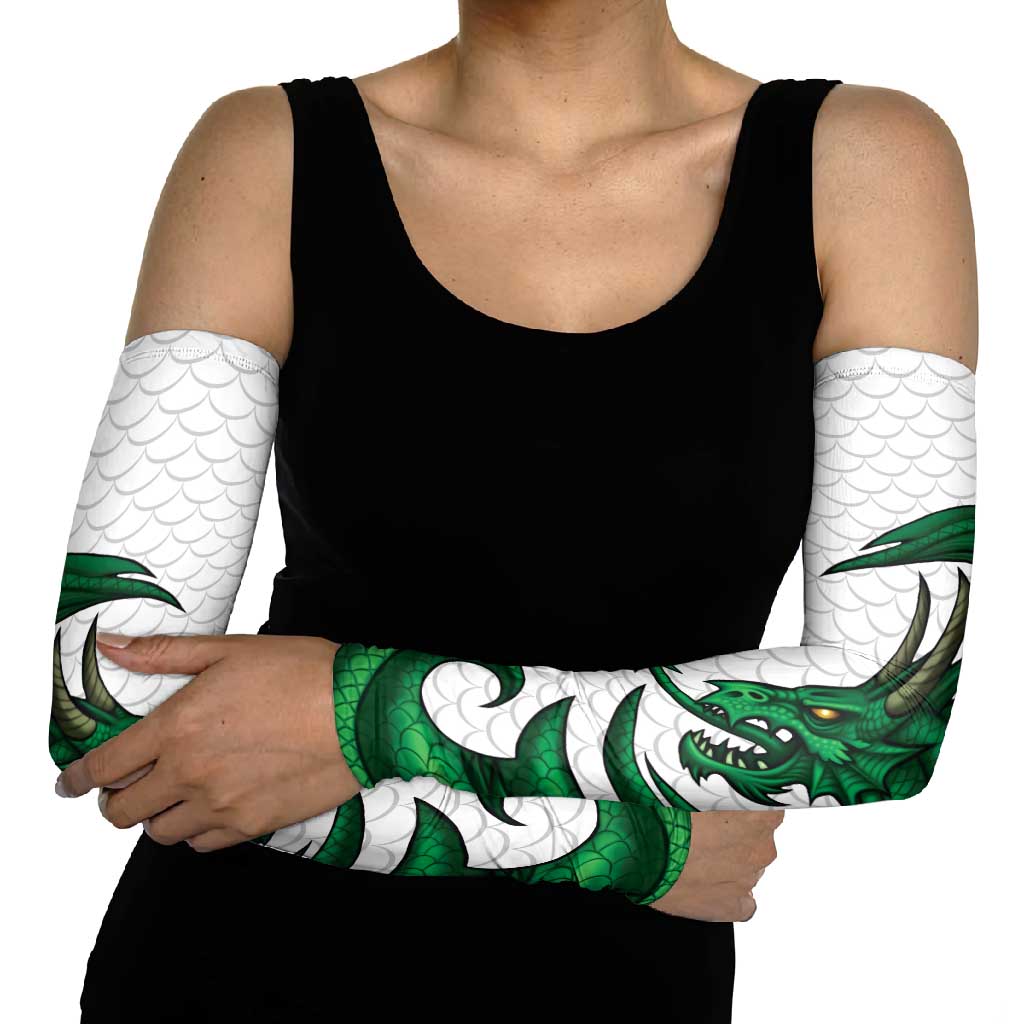 Wales Celtic Dragon Arm Sleeves Welsh Mythic Green Dragon - Wonder Print Shop