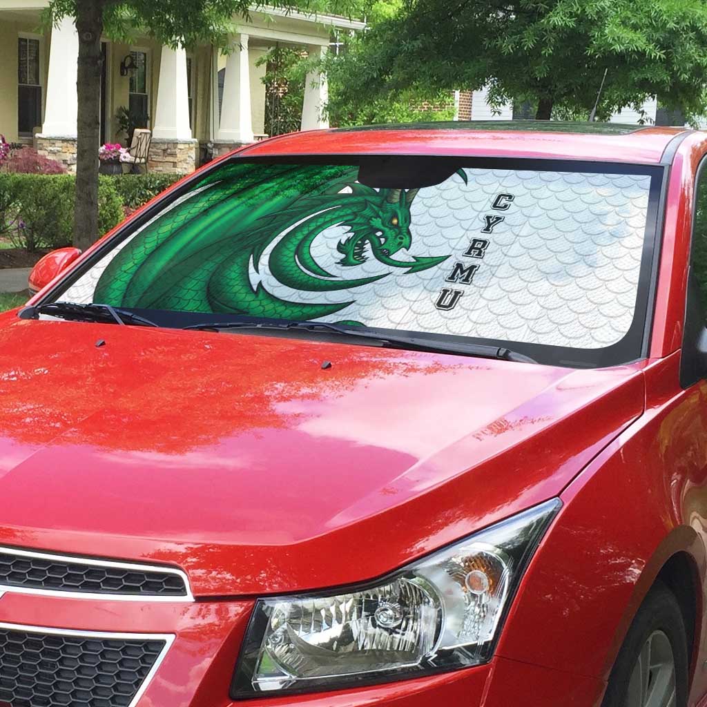 Wales Celtic Dragon Auto Sun Shade Welsh Mythic Green Dragon - Wonder Print Shop