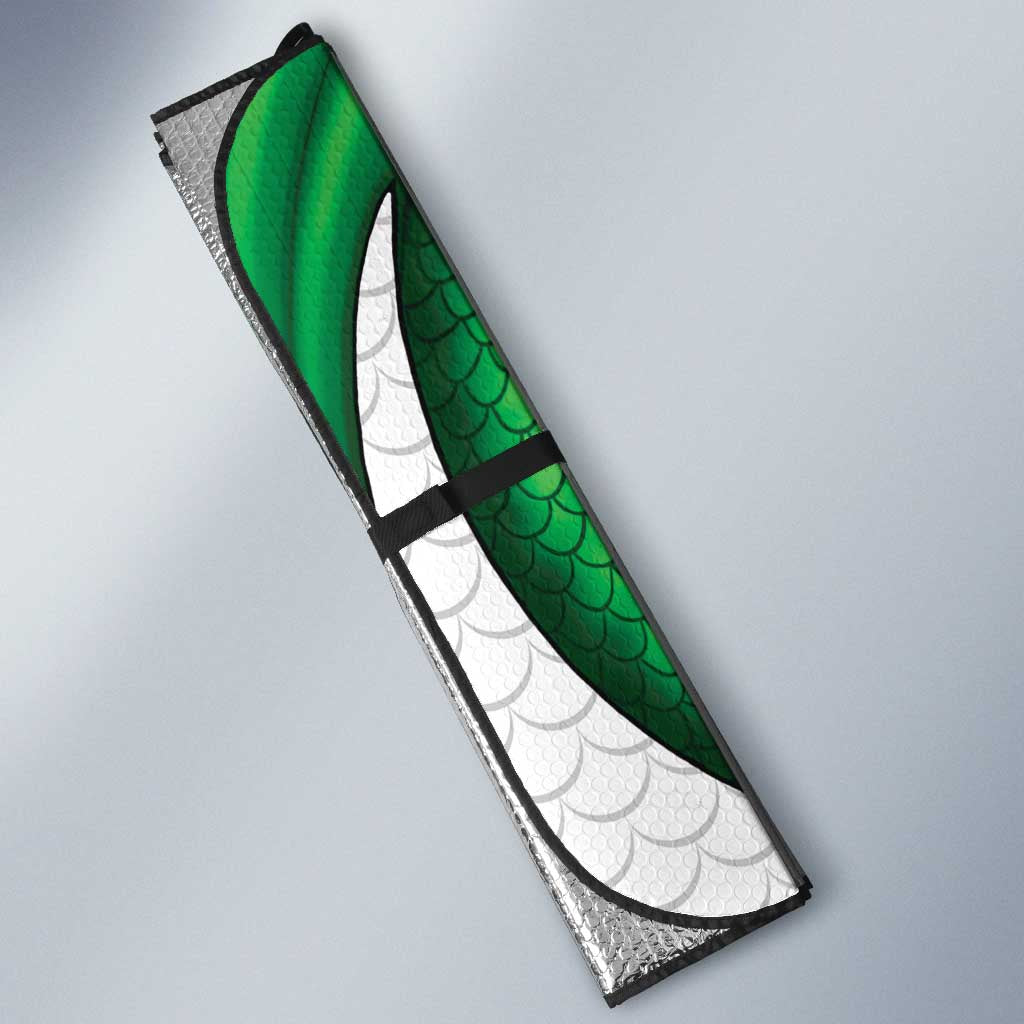 Wales Celtic Dragon Auto Sun Shade Welsh Mythic Green Dragon - Wonder Print Shop