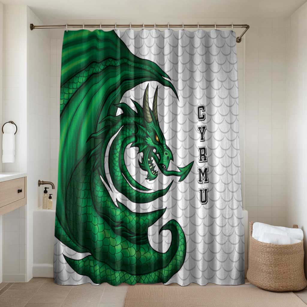 Wales Celtic Dragon Bathroom Set Welsh Mythic Green Dragon - Wonder Print Shop