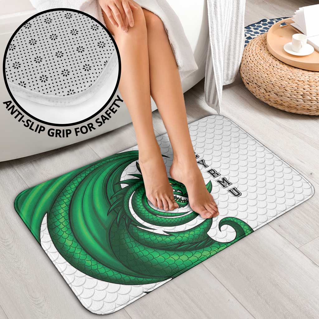 Wales Celtic Dragon Bathroom Set Welsh Mythic Green Dragon - Wonder Print Shop