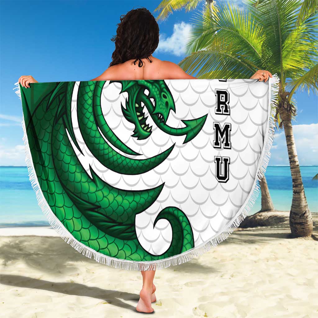 Wales Celtic Dragon Beach Blanket Welsh Mythic Green Dragon - Wonder Print Shop