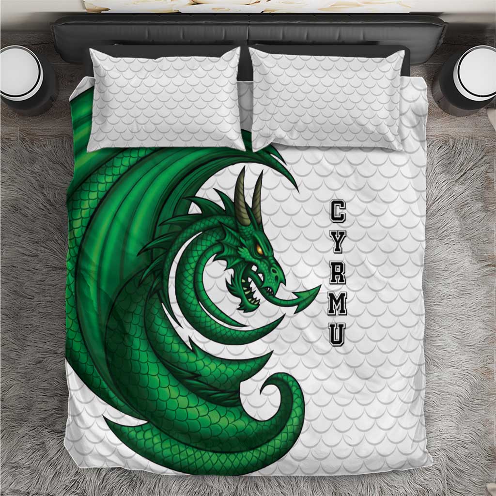Wales Celtic Dragon Bedding Set Welsh Mythic Green Dragon - Wonder Print Shop