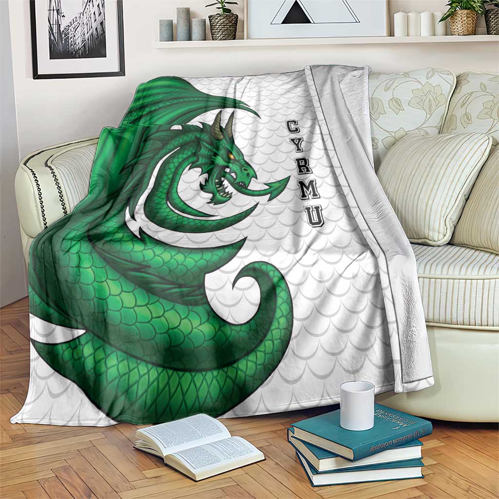 Wales Celtic Dragon Blanket Welsh Mythic Green Dragon - Wonder Print Shop