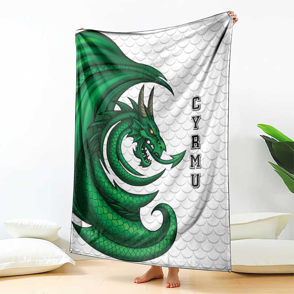 Wales Celtic Dragon Blanket Welsh Mythic Green Dragon - Wonder Print Shop