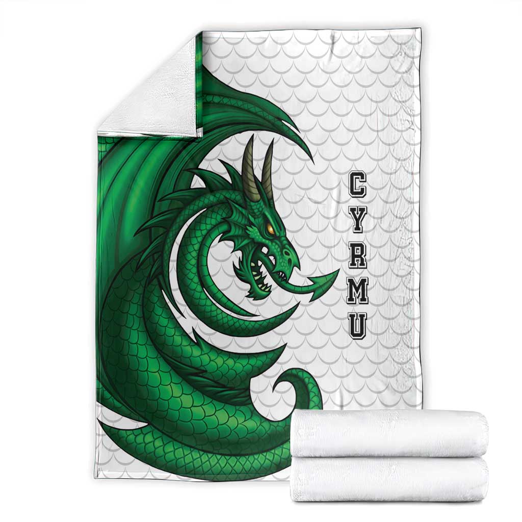 Wales Celtic Dragon Blanket Welsh Mythic Green Dragon - Wonder Print Shop