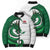 Wales Celtic Dragon Bomber Puffer Jacket Welsh Mythic Green Dragon - Wonder Print Shop