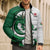 Wales Celtic Dragon Bomber Puffer Jacket Welsh Mythic Green Dragon - Wonder Print Shop