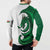 Wales Celtic Dragon Button Sweatshirt Welsh Mythic Green Dragon - Wonder Print Shop