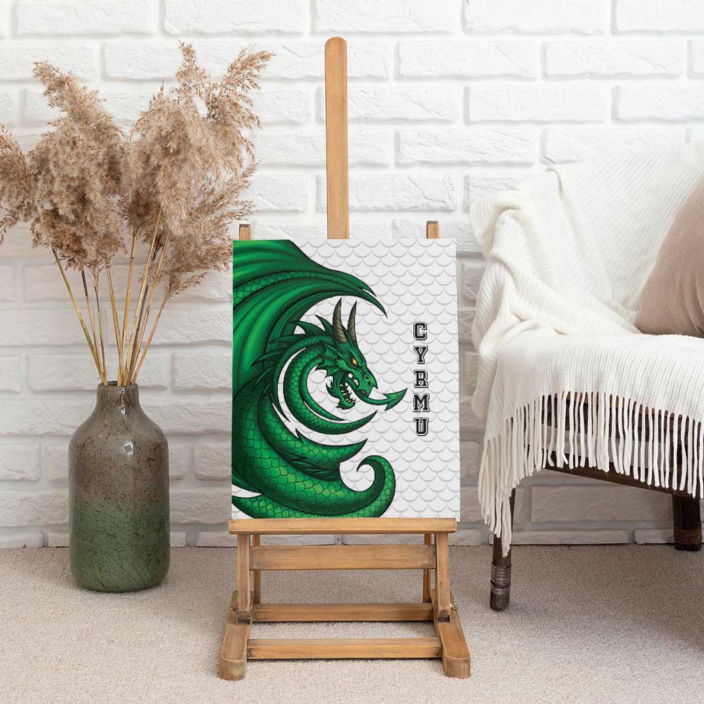 Wales Celtic Dragon Canvas Wall Art Welsh Mythic Green Dragon - Wonder Print Shop