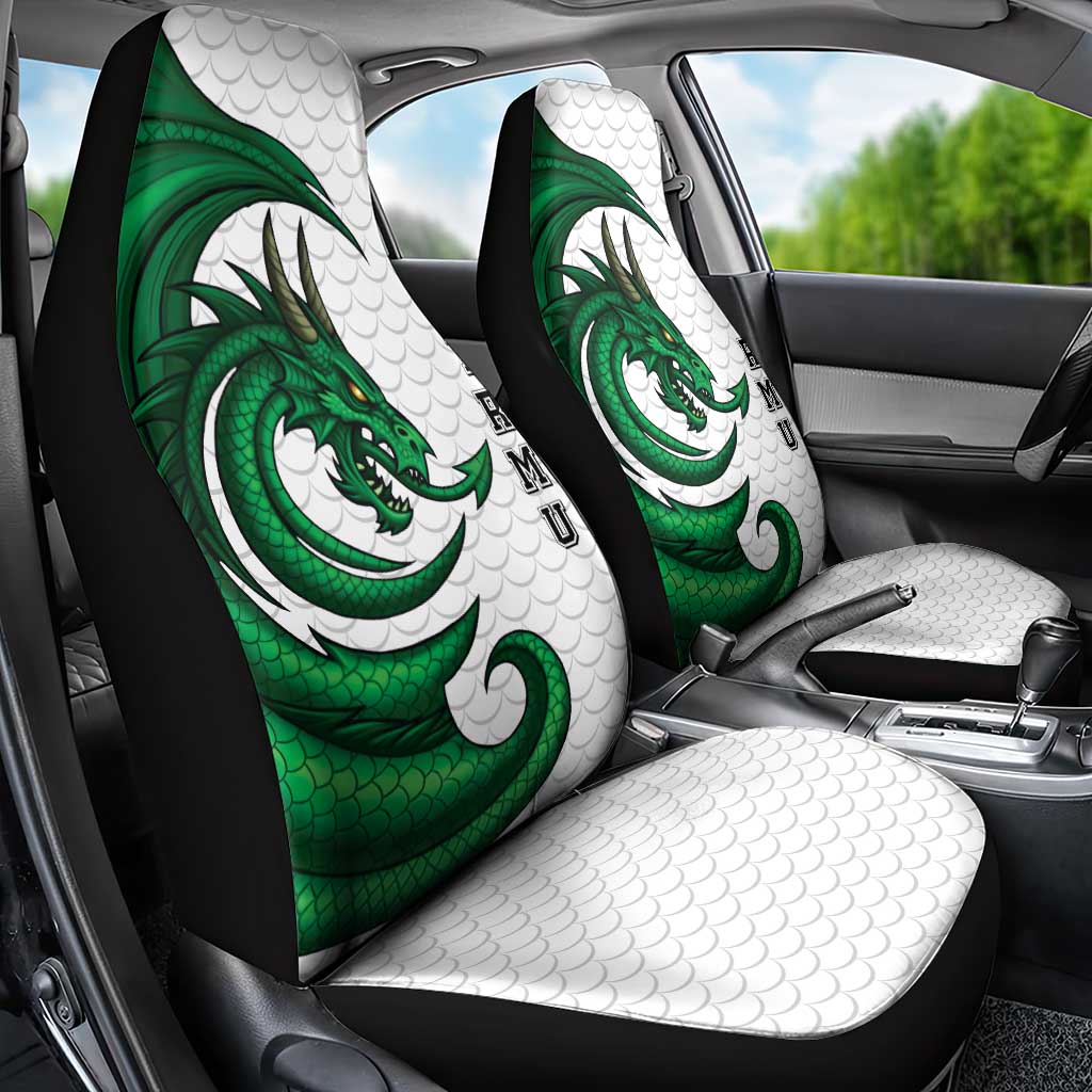 Wales Celtic Dragon Car Seat Cover Welsh Mythic Green Dragon - Wonder Print Shop