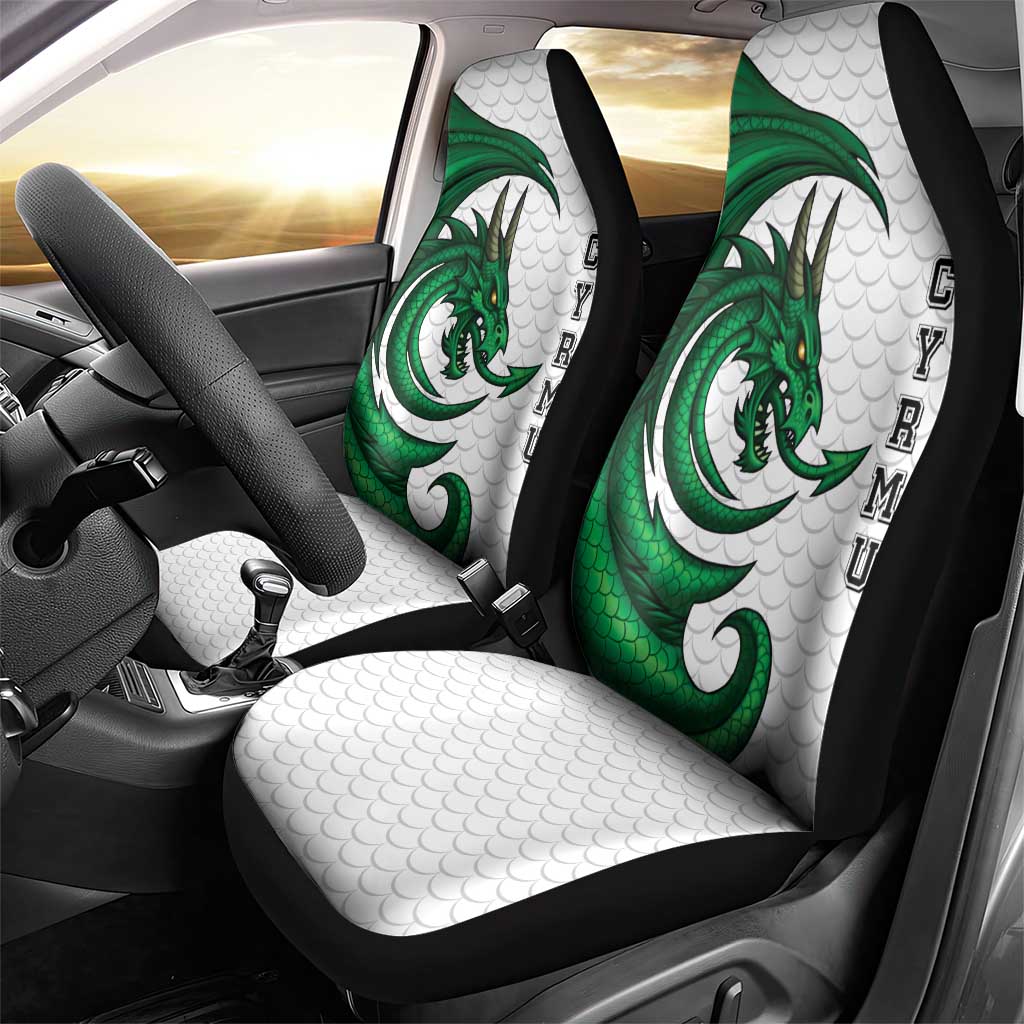 Wales Celtic Dragon Car Seat Cover Welsh Mythic Green Dragon - Wonder Print Shop