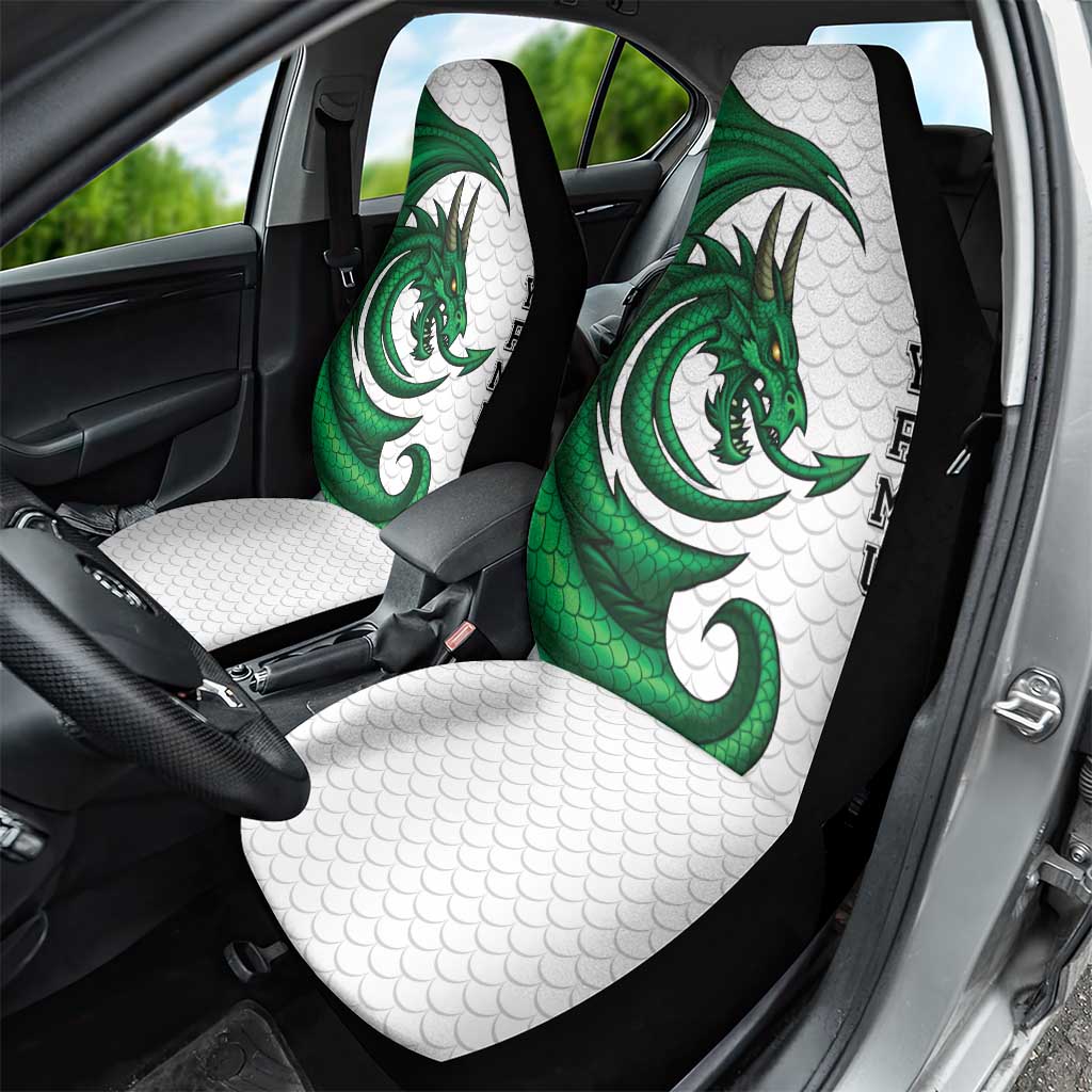 Wales Celtic Dragon Car Seat Cover Welsh Mythic Green Dragon - Wonder Print Shop