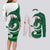 Wales Celtic Dragon Couples Matching Long Sleeve Bodycon Dress and Long Sleeve Button Shirt Welsh Mythic Green Dragon - Wonder Print Shop