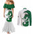 Wales Celtic Dragon Couples Matching Mermaid Dress and Long Sleeve Button Shirt Welsh Mythic Green Dragon - Wonder Print Shop