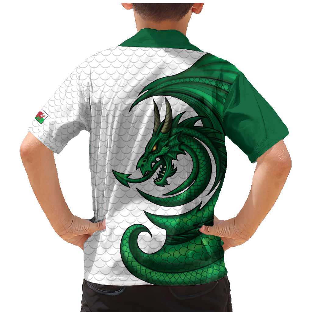 Wales Celtic Dragon Family Matching Mermaid Dress and Hawaiian Shirt Welsh Mythic Green Dragon - Wonder Print Shop