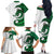 Wales Celtic Dragon Family Matching Off The Shoulder Long Sleeve Dress and Hawaiian Shirt Welsh Mythic Green Dragon - Wonder Print Shop