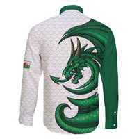 Wales Celtic Dragon Family Matching Off Shoulder Maxi Dress and Hawaiian Shirt Welsh Mythic Green Dragon - Wonder Print Shop