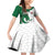 Wales Celtic Dragon Family Matching Off Shoulder Short Dress and Hawaiian Shirt Welsh Mythic Green Dragon - Wonder Print Shop