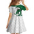 Wales Celtic Dragon Family Matching Off Shoulder Short Dress and Hawaiian Shirt Welsh Mythic Green Dragon - Wonder Print Shop