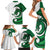 Wales Celtic Dragon Family Matching Short Sleeve Bodycon Dress and Hawaiian Shirt Welsh Mythic Green Dragon - Wonder Print Shop