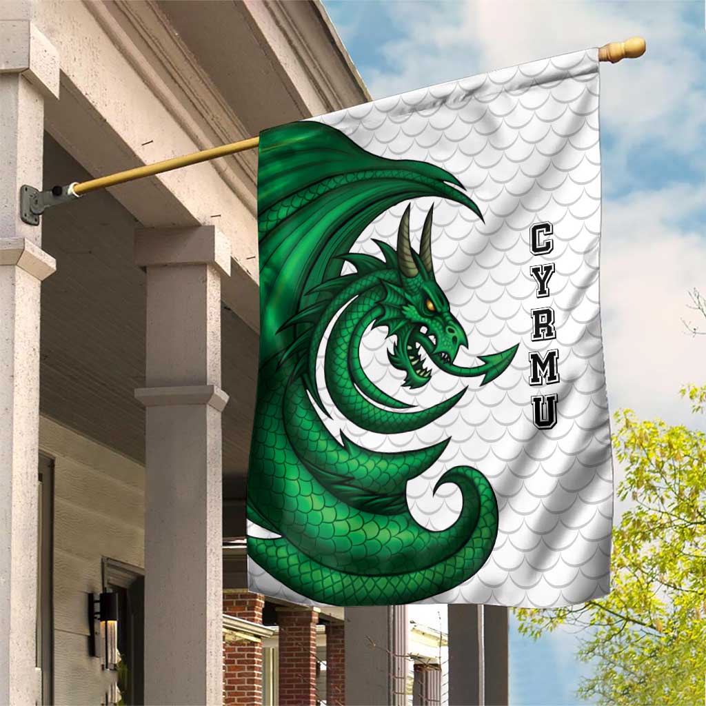 Wales Celtic Dragon Garden Flag Welsh Mythic Green Dragon - Wonder Print Shop