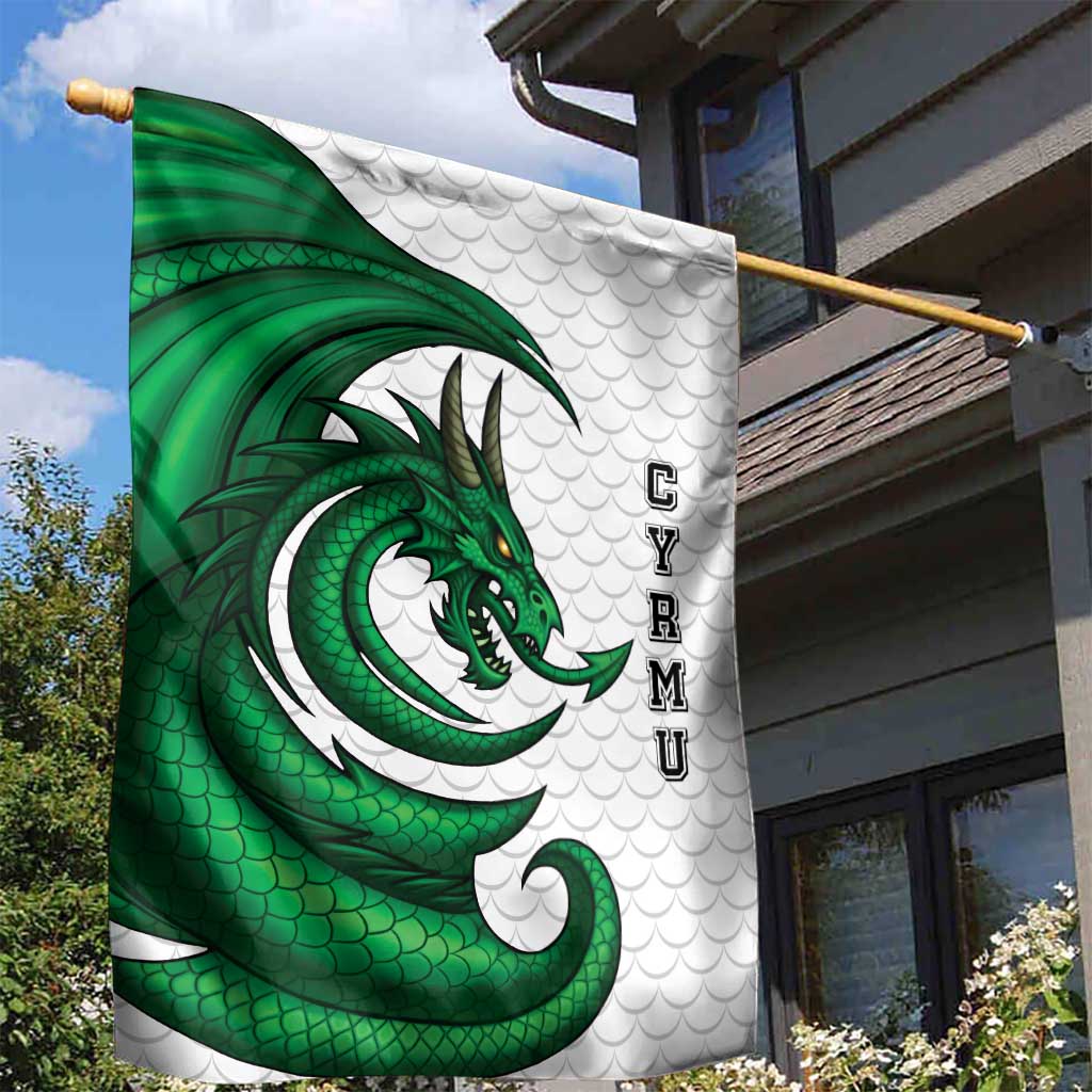 Wales Celtic Dragon Garden Flag Welsh Mythic Green Dragon - Wonder Print Shop