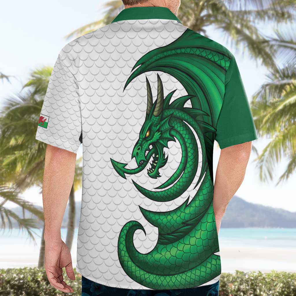 Wales Celtic Dragon Hawaiian Shirt Welsh Mythic Green Dragon - Wonder Print Shop