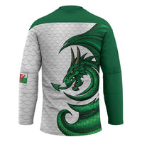 Wales Celtic Dragon Hockey Jersey Welsh Mythic Green Dragon - Wonder Print Shop