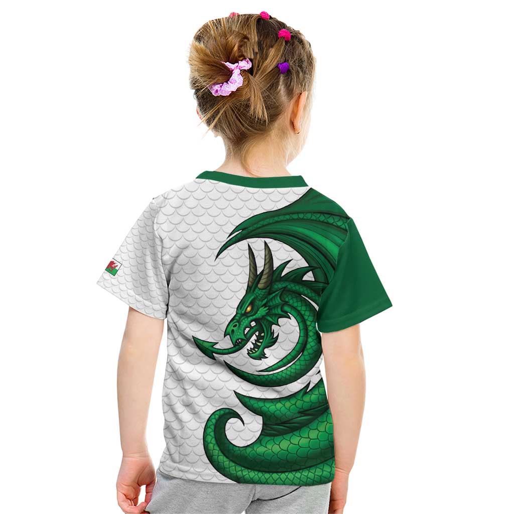 Wales Celtic Dragon Kid T Shirt Welsh Mythic Green Dragon - Wonder Print Shop