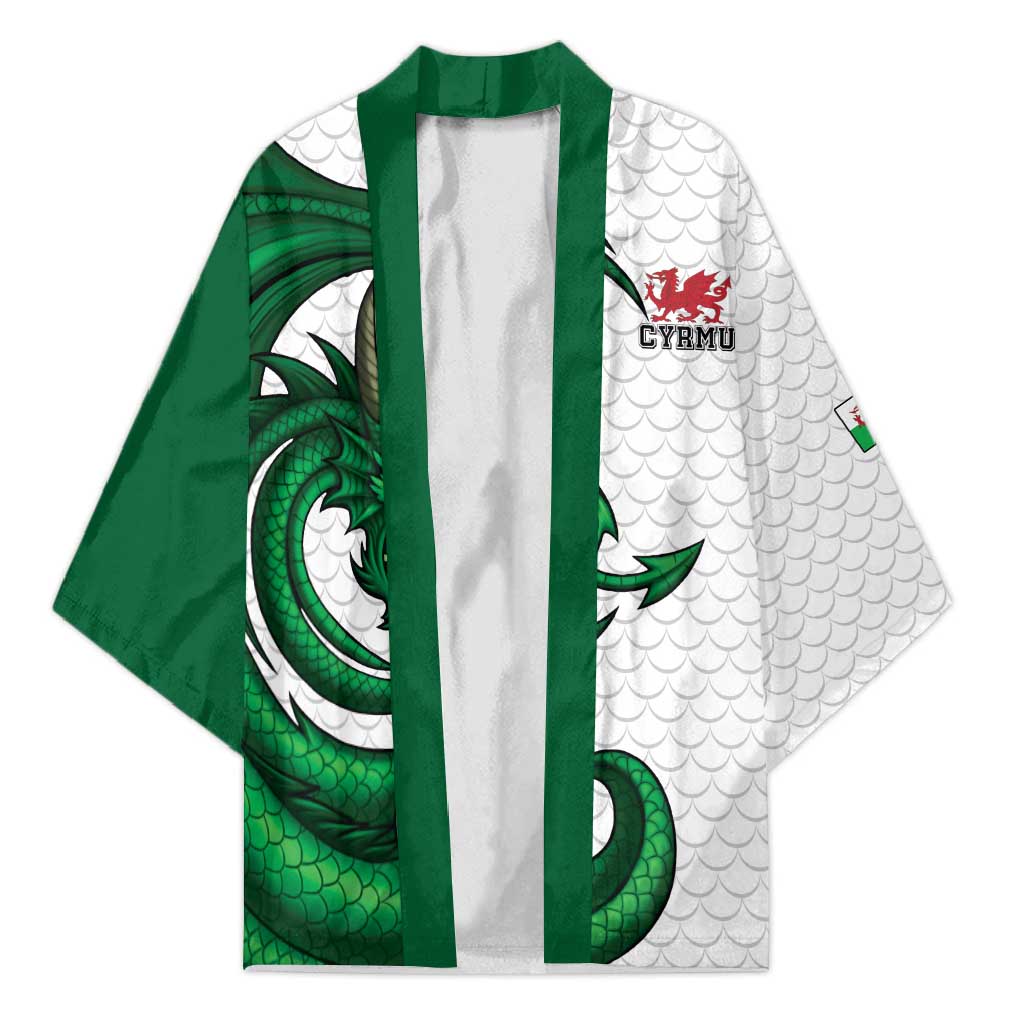 Wales Celtic Dragon Kimono Welsh Mythic Green Dragon - Wonder Print Shop
