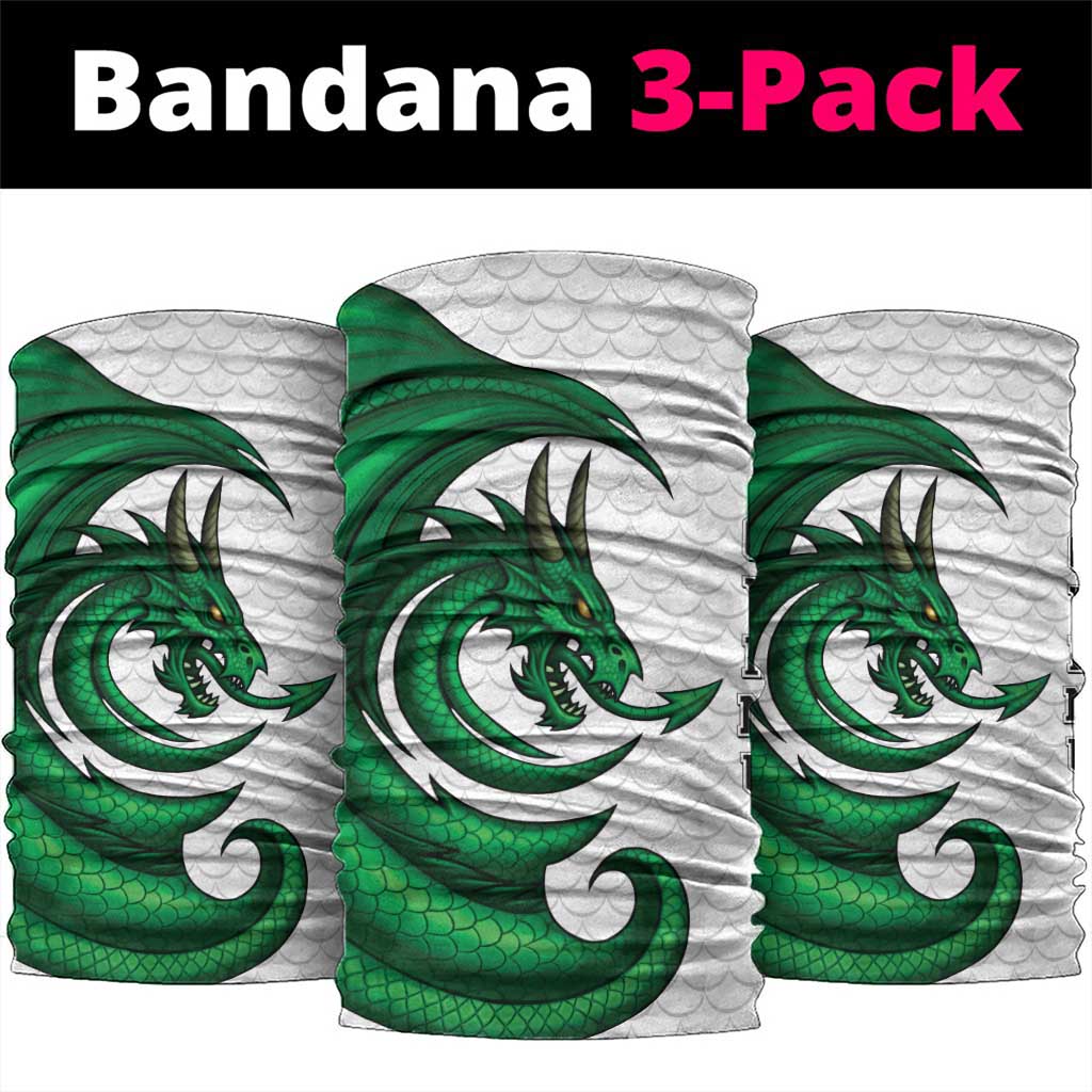 Wales Celtic Dragon Neck Gaiter Welsh Mythic Green Dragon - Wonder Print Shop
