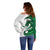 Wales Celtic Dragon Off Shoulder Sweater Welsh Mythic Green Dragon - Wonder Print Shop