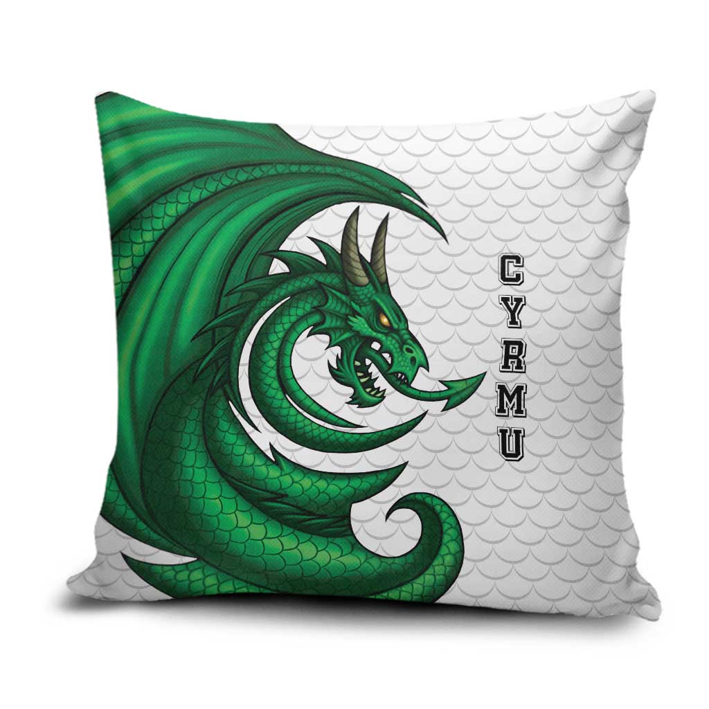 Wales Celtic Dragon Pillow Cover Welsh Mythic Green Dragon - Wonder Print Shop