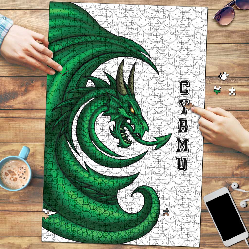Wales Celtic Dragon Puzzle Welsh Mythic Green Dragon - Wonder Print Shop
