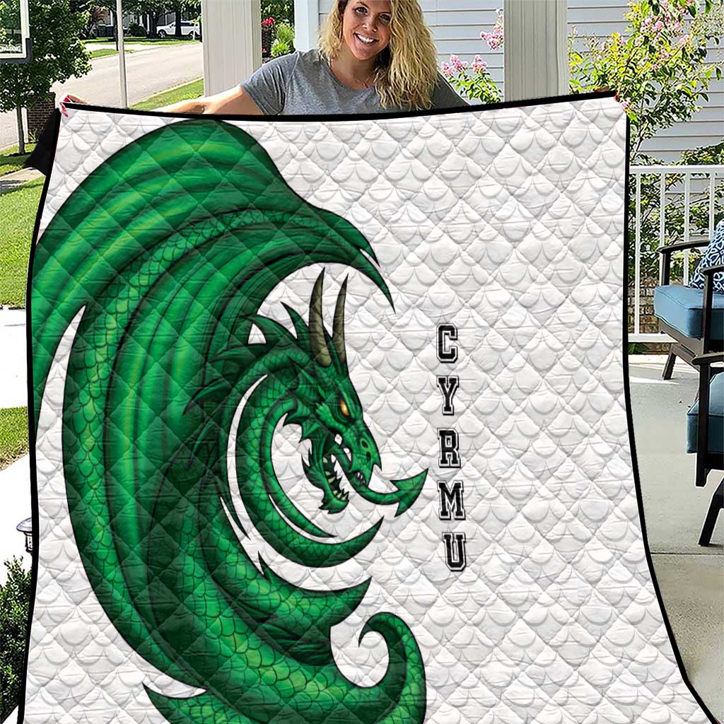 Wales Celtic Dragon Quilt Welsh Mythic Green Dragon - Wonder Print Shop
